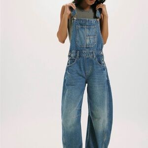 WTFree Good Luck Barrel Overalls in Small in Ultralight Beam